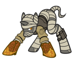 Size: 616x492 | Tagged: safe, artist:dontaskforcookie, bandage, fallout, fallout: new vegas, joshua graham, ponified, simple background, transparent background, vector