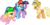 Size: 360x179 | Tagged: safe, artist:icelucario64, applejack, fluttershy, rainbow dash, twilight sparkle, earth pony, pegasus, pony, unicorn, g4, cap, crossover, female, hat, luigi, luigi's hat, luigishy, male, mare, maridash, mario, mario & luigi, mario's hat, nintendo, parody, personality changing cap, simple background, super mario bros., transparent background, unicorn twilight, wario, wario's hat