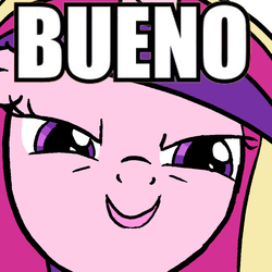 Size: 1000x1000 | Tagged: safe, princess cadance, g4, bueno, bust, grin, portrait, simple background, smiling, solo