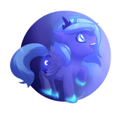 Size: 900x847 | Tagged: safe, artist:mylittlesheepy, princess luna, alicorn, pony, g4, cute, female, filly, hoof shoes, lunabetes, magic, mare, open mouth, simple background, solo, transparent background, woona, younger