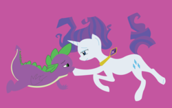 Size: 3969x2487 | Tagged: safe, artist:alfobena20, rarity, spike, g4, falling, female, male, ship:sparity, shipping, straight, vector