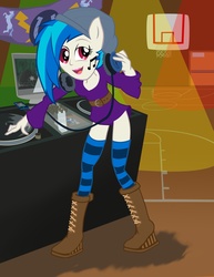 Size: 2550x3300 | Tagged: safe, artist:fundz64, dj pon-3, vinyl scratch, anthro, equestria girls, g4, solo