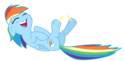 Size: 4000x1954 | Tagged: safe, rainbow dash, g4, feather, hoof tickling, hooves, laughing, tickling
