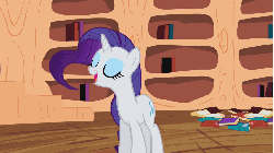 Size: 853x480 | Tagged: safe, edit, edited screencap, screencap, rarity, pony, unicorn, g4, secret of my excess, animated, female, it's magnificent, special eyes