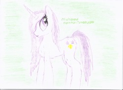 Size: 1280x940 | Tagged: safe, artist:meanhedgehog, fleur-de-lis, pony, g4, 30 minute art challenge, chest fluff, female, fluffy, solo, traditional art