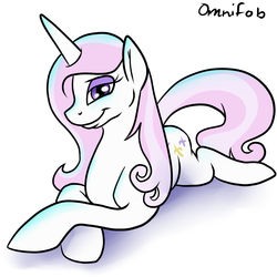 Size: 1280x1280 | Tagged: safe, artist:omnifob, fleur-de-lis, pony, g4, 30 minute art challenge, female, prone, solo