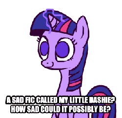 Size: 318x307 | Tagged: safe, twilight sparkle, pony, fanfic:my little dashie, g4, accurate, animated, book, caption, crying, female, fimfiction, image macro, magic, ocular gushers, reading, sad, solo, truth