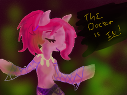 Size: 1280x960 | Tagged: safe, pinkie pie, earth pony, semi-anthro, friendship is witchcraft, g4, clothes, female, solo