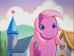 Size: 640x480 | Tagged: safe, screencap, pinkie pie (g3), g3, positively pink, g3betes, smiling, windswept hair, windswept mane