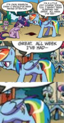 Size: 320x615 | Tagged: safe, edit, idw, official comic, bon bon, lyra heartstrings, rainbow dash, sweetie drops, g4, spoiler:comic05, comic, female, lesbian, nightmare rarity (arc), ship:lyrabon, shipping, zoom