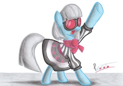 Size: 2327x1632 | Tagged: safe, artist:patoriotto, photo finish, earth pony, pony, g4, female, solo, traditional art