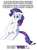 Size: 680x916 | Tagged: safe, artist:jessy, edit, rarity, pony, unicorn, g4, blushing, caption, female, horn, implied interspecies impregnation, male, mare, out of context, pregnant, pun, ship:sparity, shipping, sitting, solo, straight, tail