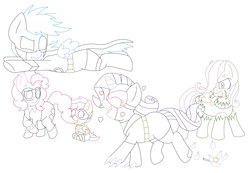Size: 2750x1900 | Tagged: safe, artist:blackbewhite2k7, fluttershy, pinkie pie, rainbow dash, rarity, scootaloo, earth pony, pegasus, pony, unicorn, g4, angry, batman, batman and robin, batmare, biting, catmare, catwoman, chase, cosplay, costume, cross-popping veins, crossover, dc comics, emanata, eyes closed, female, filly, floating heart, flower, flying, foal, gritted teeth, harley quinn, heart, lesbian, looking back, nom, open mouth, open smile, parody, pinkie quinn, poison ivy, poison ivyshy, robin, robinloo, scrunchy face, ship:raridash, shipping, sitting, smiling, sweat, sweatdrop, tail, tail bite, teeth