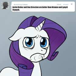 Size: 646x646 | Tagged: safe, artist:lemondevil, rarity, pony, unicorn, g4, female, sad, solo, tumblr