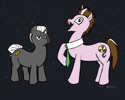 Size: 500x400 | Tagged: safe, dr forrester, mystery science theater 3000, ponified, tv's frank