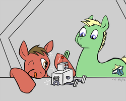 Size: 400x320 | Tagged: safe, joel robinson, mike nelson, mystery science theater 3000, ponified