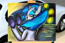 Size: 4738x3159 | Tagged: safe, artist:ostichristian, dj pon-3, vinyl scratch, g4, painting, solo