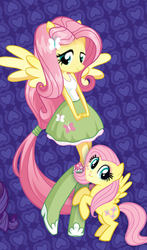 Size: 332x565 | Tagged: safe, fluttershy, anthro, equestria girls, g4, face swap, facebomb, trading faces