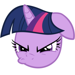 Size: 6000x6000 | Tagged: safe, artist:lazypixel, twilight sparkle, pony, unicorn, a canterlot wedding, g4, absurd resolution, angry, bust, floppy ears, grumpy, pouting, simple background, transparent background, twilight sparkle is not amused, unamused, unicorn twilight, upset, vector