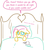 Size: 421x469 | Tagged: safe, artist:weaver, angel bunny, fluttershy, g4, bed, bronybait, simple background, white background