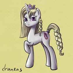 Size: 1100x1100 | Tagged: safe, artist:draneas, princess platinum, pony, g4, 30 minute art challenge, braid, crown