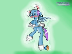 Size: 1024x768 | Tagged: safe, artist:mlpblogs, oc, oc only, blushing, bunny ears