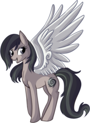 Size: 451x619 | Tagged: safe, artist:lulubell, oc, oc only, oc:hurricane, pegasus, pony, colored wings, large wings, simple background, solo, transparent background, wings