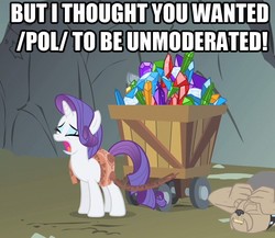 Size: 755x656 | Tagged: safe, rarity, spot, diamond dog, g4, /pol/, 4chan, reaction image