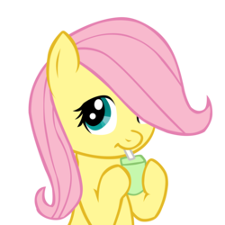 Size: 5000x5000 | Tagged: safe, artist:esipode, fluttershy, pony, g4, absurd resolution, cute, drinking, female, filly, juice box, simple background, solo, transparent background, vector