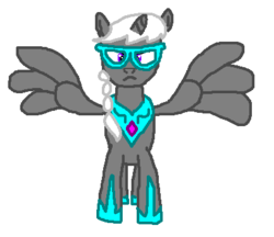 Size: 409x353 | Tagged: safe, silver spoon, alicorn, pony, g4, alicornified, glasses, ms paint, race swap, silvercorn, spoonicus maximus