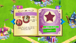 Size: 854x480 | Tagged: safe, gameloft, screencap, dance fever, earth pony, pony, g4, game, introduction card, male, stallion