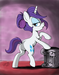 Size: 2192x2776 | Tagged: safe, artist:killryde, rarity, g4, alternate hairstyle, bedroom eyes, chest fluff, ponytail