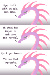 Size: 400x600 | Tagged: safe, artist:queencold, oc, oc only, dragon, accent, dragon oc, dragoness, funetik aksent, phonetic accent, scottish, simple background, spike's mother, transparent background