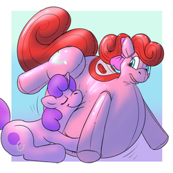 Size: 1200x1200 | Tagged: safe, artist:rawr, oc, oc only, oc:pretty princess, balloon pony, inflatable pony, balloon, inflatable, inflation