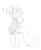 Size: 801x987 | Tagged: safe, artist:owl-eyes, lyra heartstrings, pony, unicorn, g4, bipedal, clothes, female, grayscale, hoodie, monochrome, question mark, simple background, solo, sweater, white background