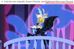 Size: 512x339 | Tagged: safe, edit, discord, nightmare moon, g4, revealed facts