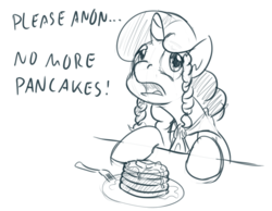 Size: 1000x776 | Tagged: safe, oc, oc only, oc:anon, oc:marker pony, pancakes