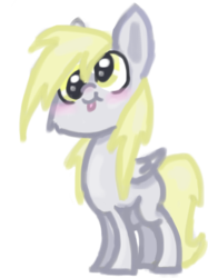 Size: 865x1156 | Tagged: safe, artist:ehherinn, derpy hooves, pegasus, pony, g4, cute, female, mare, solo, tongue out