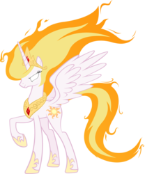 Size: 815x981 | Tagged: safe, artist:mylittlebrony8, princess celestia, alicorn, pony, g4, female, glowing, glowing eyes, mane of fire, mare, prime celestia, simple background, solo, transparent background, vector