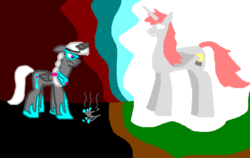 Size: 947x599 | Tagged: safe, silver spoon, oc, oc:fausticorn, alicorn, pony, g4, alicornified, bittersweet end, broken tiara, lauren faust, race swap, sad, silvercorn, spoonicus maximus