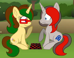 Size: 2076x1638 | Tagged: safe, artist:star-sketcher-mlp, oc, oc only, pony, unicorn, checkers, mic the microphone