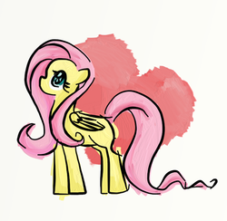 Size: 654x638 | Tagged: safe, artist:ofruittango, fluttershy, pony, g4, female, simple background, solo