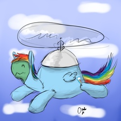 Size: 1000x1000 | Tagged: safe, artist:osakaoji, rainbow dash, tank, g4, 30 minute art challenge, costume