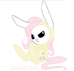 Size: 704x679 | Tagged: safe, artist:katieasquared, angel bunny, fluttershy, g4, 30 minute art challenge, costume