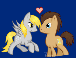 Size: 1024x780 | Tagged: safe, artist:blaisie, derpy hooves, doctor whooves, time turner, pegasus, pony, g4, female, heart, mare, ship:doctorderpy, shipping