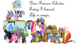 Size: 932x548 | Tagged: safe, applejack, fluttershy, pinkie pie, princess cadance, princess celestia, rainbow dash, rarity, shining armor, spike, trixie, twilight sparkle, g4