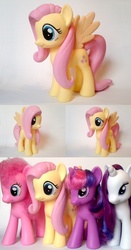 Size: 800x1525 | Tagged: safe, artist:oak23, fluttershy, pinkie pie, rarity, twilight sparkle, g4, customized toy, female, irl, photo, toy