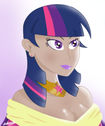 Size: 1080x1296 | Tagged: safe, artist:edvedd, twilight sparkle, human, g4, dark skin, humanized, twilight sparkle (alicorn)