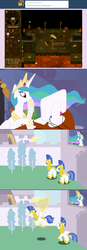 Size: 1085x3125 | Tagged: safe, artist:hakar-kerarmor, princess celestia, oc, oc:monolith, oc:nors, alicorn, pegasus, pony, ask four inept guardponies, g4, dungeon keeper, female, male, mare, royal guard, stallion, trollestia