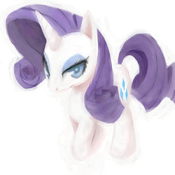Size: 1200x1200 | Tagged: safe, artist:30clock, rarity, pony, g4, female, pixiv, solo